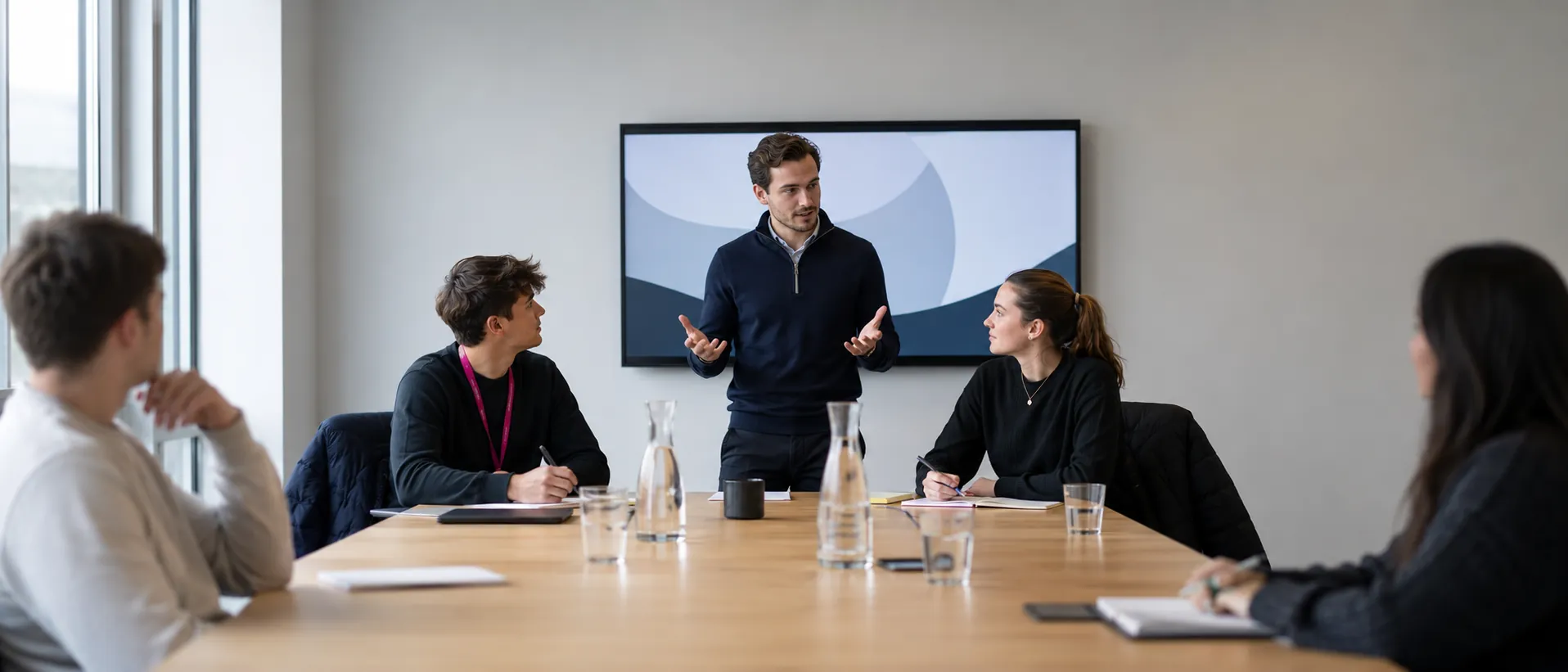 Begrüßung im Konferenzraum