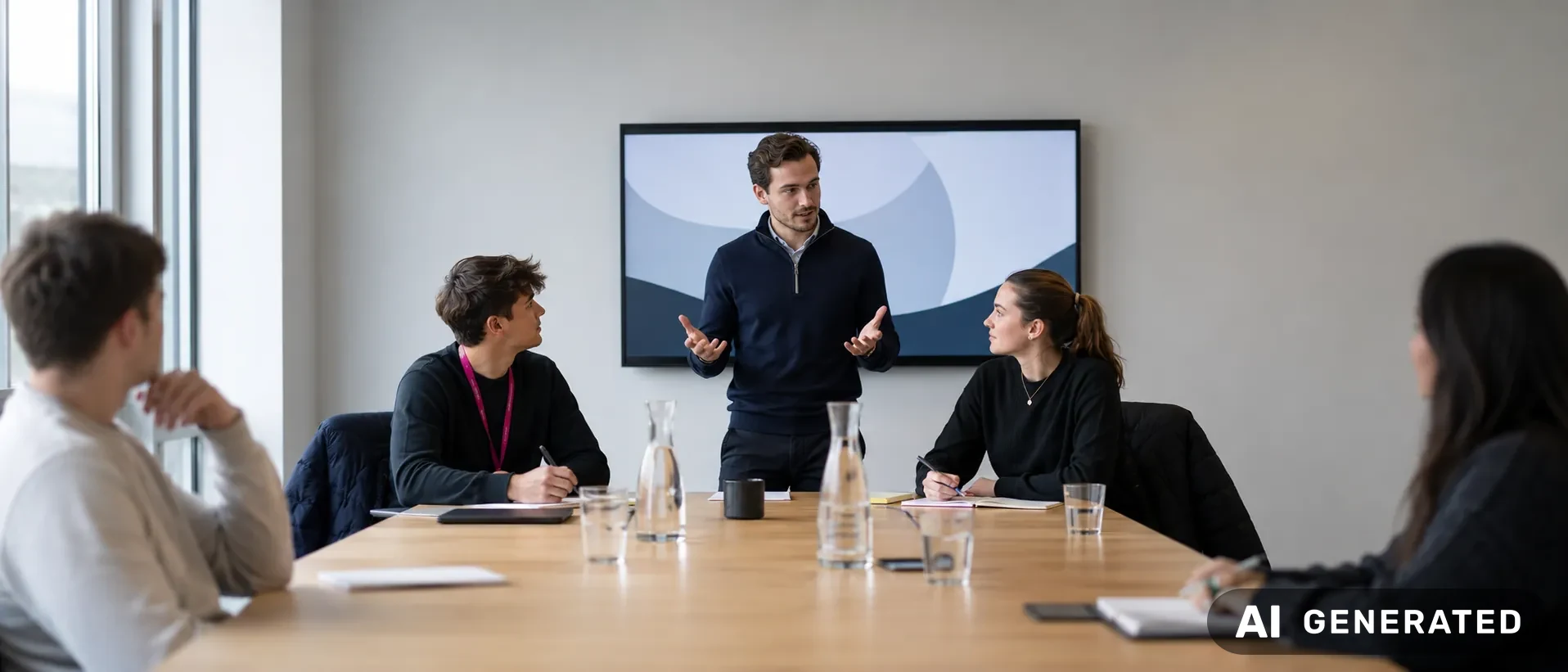 Begrüßung im Konferenzraum